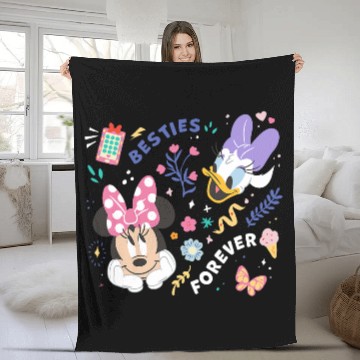 Discover Disney Mickey And Friends Minnie Daisy Besties Forever Baseball Jerseys Fleece Blankets