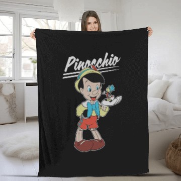 Discover Disney Pinocchio and Jiminy Cricket Baseball Jerseys Fleece Blankets