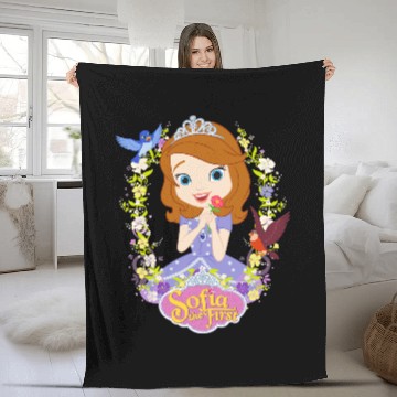 Discover Disney Sofia the First Sofia Flower Border Fleece Blankets