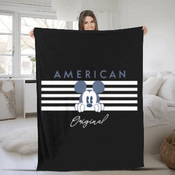 Discover Disney American Original Mickey Raglan Baseball Fleece Blankets Hawaiians