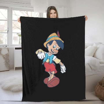 Discover Disney Pinocchio  Portrait Baseball Tees Fleece Blankets