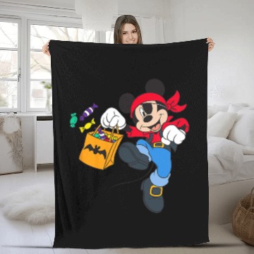Discover Disney Halloween Pirate Mickey Fleece Blankets