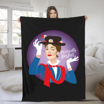 Discover Practically Perfect - Mary Poppins - Fleece Blankets