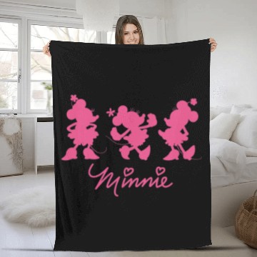 Discover Amazon Essentials Disney Minnie Silhouette Trio Fleece Blankets