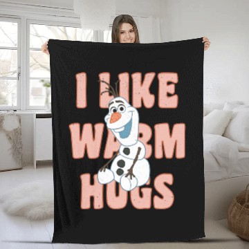 Discover disney frozens Olaf I Likes Warm Hugs Sitting Pose Pullover Fleece Blankets