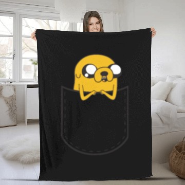 Discover Adventure Time Pocket Jake Fleece Blankets
