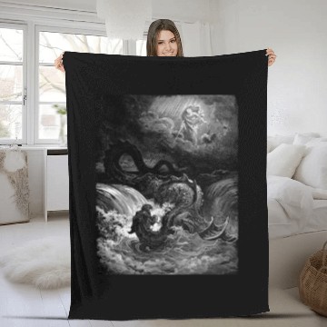 Discover LEVIATHAN, Gustave Dore illustration Fleece Blankets