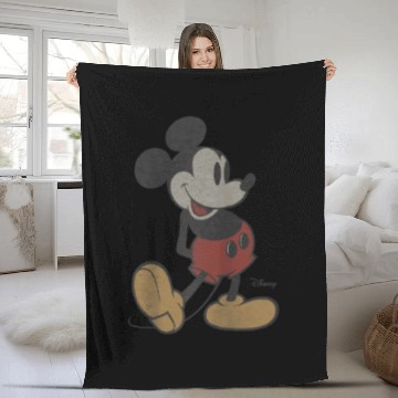 Discover Disney Classic Mickey Mouse Pose Raglan Baseball Zip Fleece Blankets