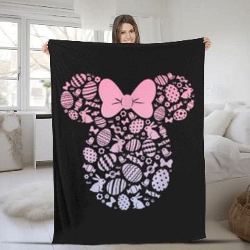 Discover Disney Minnie Mouse Pink Gradient Easter Egg Fleece Blankets