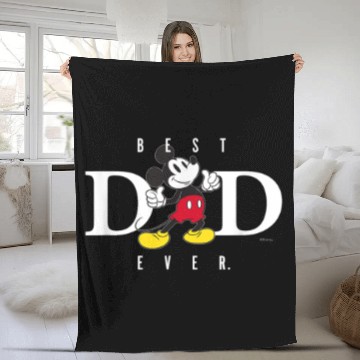 Discover Disney Mickey Mouse Best Dad Ever Thumbs Up Fath Fleece Blankets