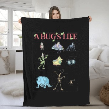 Discover Disney Pixar A Bug's Life Iconic Circus Bugs Characters Logo Fleece Blankets