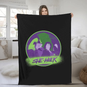 Discover Marvel Studios She-Hulk Disney Plus Spray Paint Fleece Blankets