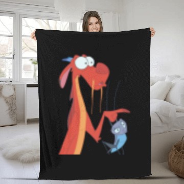 Discover Disneyss Mulan Mushu Cricket Pocket Fleece Blankets
