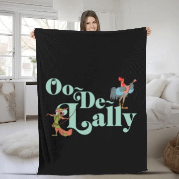 Discover Disney Robin Hood Oo-De-Lally Iconic Quote Chest Text Logo Fleece Blankets