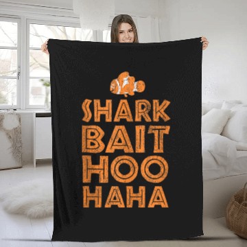 Discover Disneyss Pixars Finding Nemo Shark Bait Hoo Haa Distressed Logo Zip Fleece Blankets