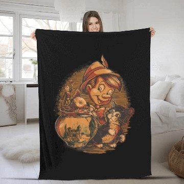 Discover Disneyss Pinocchio Jiminy Cricket Figaro And Cleo Fleece Blankets