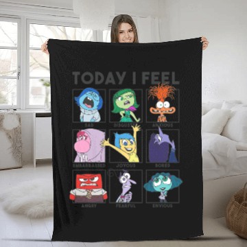 Discover Disney Pixar Inside Out 2 Today I Feel... Emotions Panels Zip Fleece Blankets