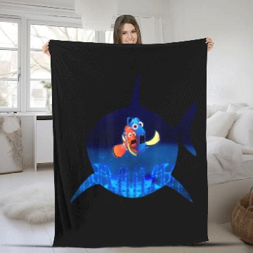 Discover Disneyss Pixars Finding Nemo Marlin Dory Bruce Silhouette Fleece Blankets