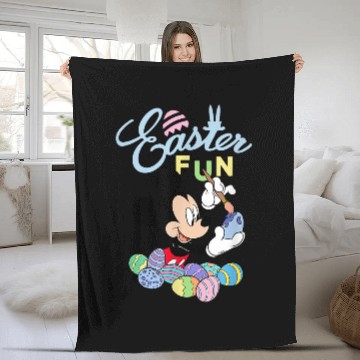Discover Disney Mickey Mouse Easter Fun Painting Eggs 3D Fleece Blankets