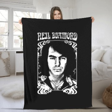Discover Neil Diamond /// Retro 1970s Fan Design - Neil Diamond - Fleece Blankets