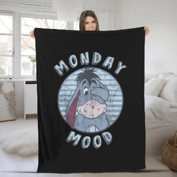 Discover Disney Winnie The Pooh Eeyore Monday Mood  Circl Baseball Tees Fleece Blankets