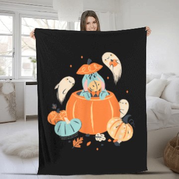 Discover Disney Winnie the Pooh Eeyore Pumpkin Ghost Pals Fleece Blankets