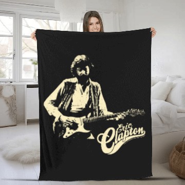 Discover Eric Clapton Clapton W Guitar Fleece Blankets
