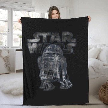 Discover Star Wars R2D2  Distressed C2 Disney Zip Fleece Blankets