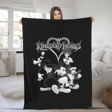 Discover Disney Kingdom Hearts B W Sora Disney Crew Fleece Blankets