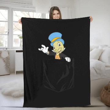 Discover Disneyss Pinocchio Jiminy Cricket Faux Pocket Fleece Blankets