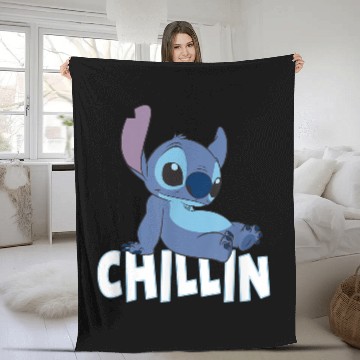 Discover Disney Lilo Stitch Chillin With Stitch Baseball Tees Fleece Blankets