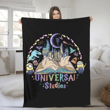 Discover Disney Universal Studios Fleece Blankets, Universal Studios 2024 Trip Fleece Blankets, Universal Orlando Fleece Blankets