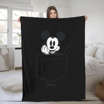 Discover Disney - Mickey Pocket Peek Baseball Jerseys Fleece Blankets
