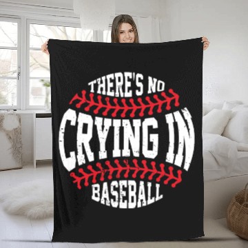 Discover Baseball Gift Retro There Is No Crying In Baseball Sport Baseball Player Fleece Blankets