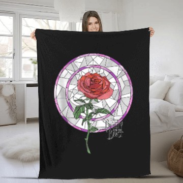 Discover Disneyss Beauty And The Beast Stained Glass Rose Baseball Jerseys Fleece Blankets