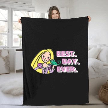 Discover Disney Tangled Rapunzel Pascal Drawing Best Day Ever Logo Fleece Blankets
