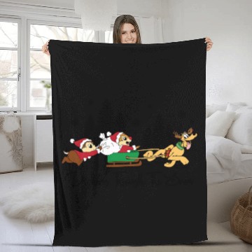 Discover Disney Chip N Dale Pluto Dashing Through The Snow Christmas Fleece Blankets