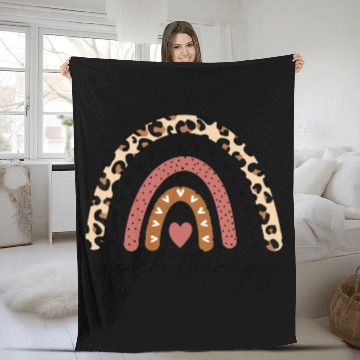 Discover Speech Therapy Rainbow Speech Language Pathologist Fleece Blankets