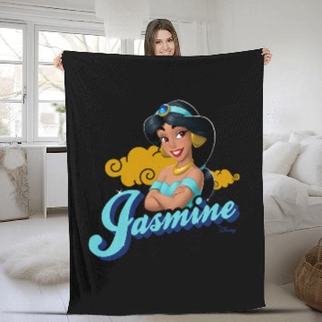 Discover Disney Princess - Jasmine Aladdin Character Baseball Tees Fleece Blankets