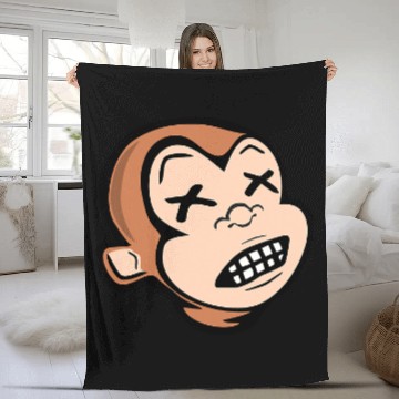 Discover Monkey Lover Funny Drunk Monkey Deads Drunk Monkey XX Drinking Party Fleece Blankets