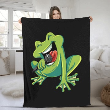 Discover Frog Gift Singing Frog Toad Fleece Blankets