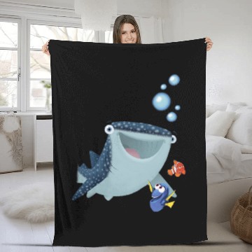 Discover Disney Pixar Finding Dory Marlin & Destiny The Whale Sketch Fleece Blankets