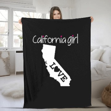 Discover I Love California Home Fleece Blankets