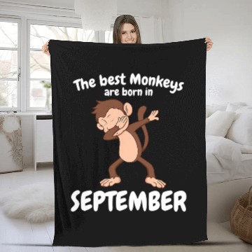 Discover Monkey Lover Birthday Party Cake September Monkey Dabbings Ape Chimpanzee Fleece Blankets