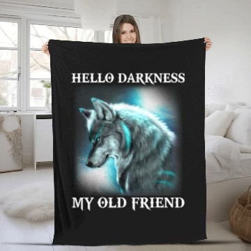 Discover Wolves wolfs wolfs Hello darkness my old friend Coyote Coyote Fleece Blankets