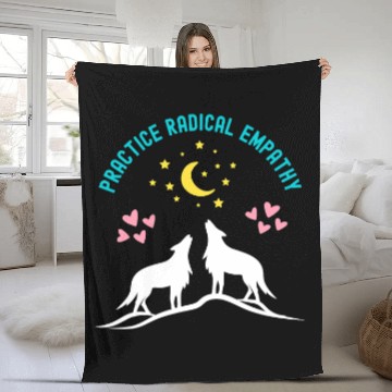 Discover Wolves wolfs Practice Radical Empathy Kindness wolfs Wolves Nature Moon Coyote Coyote Fleece Blankets