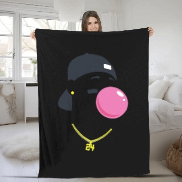 Discover Ken Griffey Jr Bubble Gum Bubble Fleece Blankets
