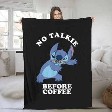 Discover Disney Lilo Stitch No Talkie Before Coffee Grumpy Alien Baseball Tees Fleece Blankets
