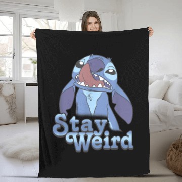Discover Disney Lilo Stitch Stay Weird Stitch Quote Baseball Tees Fleece Blankets