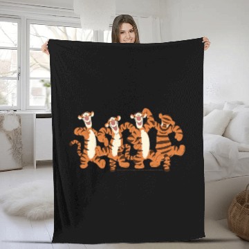 Discover Disney Winnie The Pooh Tigger Bouncing Lineup Fleece Blankets